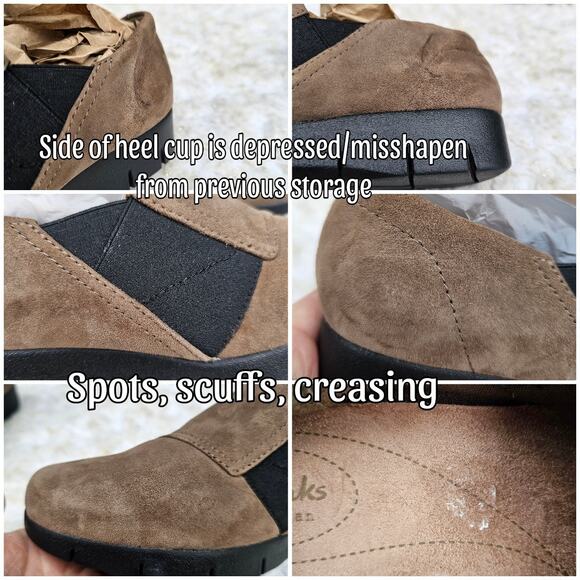 Tan Suede Sport Moc Clarks Daelyn Monarch Moccasins Size 6 Casual Leather Loafer - Picture 9 of 13